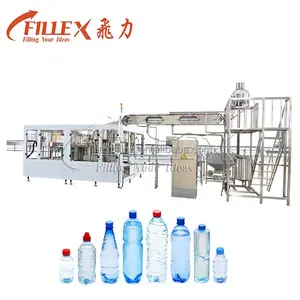 500ml Liquid Bottling Water Filling Line 3 in 1 Rinser Filler Capper for PET Bottled Water Factory Water Filling Machine