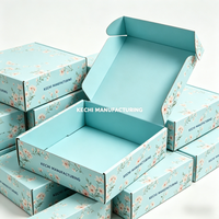 Boîte d'expédition ondulée à motif mignon style macaron pour accessoires de mode féminins, vente en gros