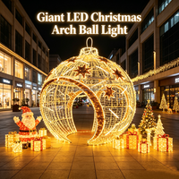 Boule de Noël géante à LED IP65, motif lumineux, grande décoration de Noël sphérique, lumière extérieure étanche, affichage pour centre commercial
