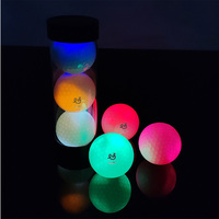 Ballon de golf LED à prix abordable, personnalisable, lumineux, différentes couleurs, pour la nuit, pour tournois et entraînements