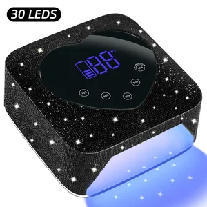 Lampe à ongles UV LED rechargeable, 30 LED, machine de séchage de vernis gel, grand écran tactile LCD, professionnelle, intelligente, en acier inoxydable - Product Image 1