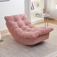 Fauteuil à bascule Moon Lounge pour adulte, design coquille d'œuf en métal, pour balcon et salon, mobilier de maison