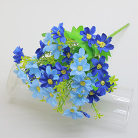 Petite chrysanthème artificielle en tissu de soie pour la décoration de jardin et d'intérieur, fleur artificielle pour l'ameublement domestique