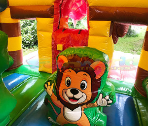 Château gonflable d'extérieur gonflable le roi lion, maison gonflable avec glissantes, pièces - Product Image 5