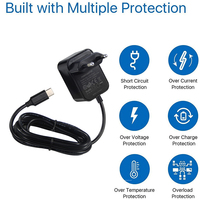 Type C 12V 2A Alimentation EU CEE 7/16 AC 100 220-V Adaptateur USB-C pour connexion enfichable à lumière LED