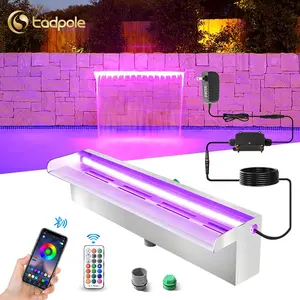 12V Spa Equipment Color Falls Fountain Led Swimming Pool Water Spillway Waterfall