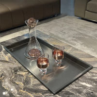 Table basse design moderne haut de gamme avec plateau en pierre frittée, structure métallique durable, écologique, avec rangement, convertible pour bureau et salon