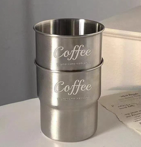 Taza de Café Apilable de Acero Inoxidable 304 para Pedidos al por Mayor, 300ml, Reutilizable, de Metal, para Café, Cerveza, Camping, Hogar y Catering - Product Image 2