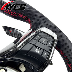 Accesorios Interiores para Automóviles, Volante de Fibra de Carbono Estilo Racing para <span class=keywords><strong>Jaguar</strong></span> F-<span class=keywords><strong>TYPE</strong></span> <span class=keywords><strong>R</strong></span> P300 P380 P450 SC S ZP - Product Image 5