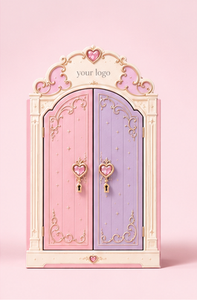 Custom Fairy Tale Castle Gift <b>Box</b> Double Door Heart Shaped <b>Lock</b> Smooth Interior for Keepsakes Collectibles Keepsake <b>Box</b> - Product Image 3