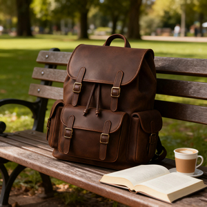 <span class=keywords><strong>Zaino</strong></span> in <span class=keywords><strong>Pelle</strong></span> Personalizzato da 15 Pollici per Laptop, <span class=keywords><strong>Zaino</strong></span> Vintage da Viaggio in Vera <span class=keywords><strong>Pelle</strong></span> Resistente per <span class=keywords><strong>Uomo</strong></span> in Offerta - Product Image 1