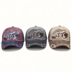 Lower Crown Vintage Sports Caps Man Custom logo Woven <b>Patch</b> Embroidery Washed Baseball Caps - Product Image 3