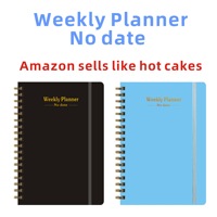 Carnet de notes, agenda, journal, planificateur hebdomadaire et mensuel, carnet à spirales A5, agenda personnalisé en gros, liste de choses à faire 2025