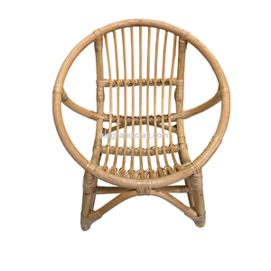 Silla Infantil de Ratán Hecha a Mano, Decoración para Fiestas de Cumpleaños, Asiento Infantil de Mimbre Natural Estilo Bohemio para Eventos y Sesiones de Fotos - Product Image 1
