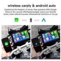 Nouveau Écran Tactile CarPlay GPS Navigation 6.25'' Étanche IP68 avec Caméra Dashcam et Android Auto pour Moto BMW BT5.0