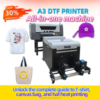 Imprimante numérique DTF à jet d'encre 3ALPS A3+ XP600 pour t-shirts et impression sur tube, 2400 DPI, 24 ppm, garantie 1 an