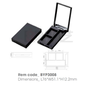 Boîtier compact vide Duo pour fards à paupières et teintures à sourcils – Emballage plastique de haute qualité - Product Image 1
