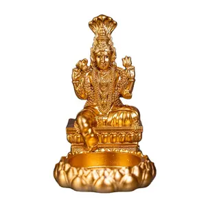 Resina Candle Holder Estátua Laxmi Ganeshlaxmi Karumariaaman