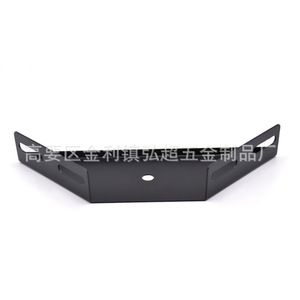 Support d'angle de lit HC-041 en fer plaqué noir, connecteur de meubles durable, style moderne et simple - Product Image 1