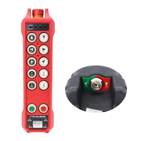 Control Remoto Industrial por Radio de Doble Velocidad con 10 Botones Bloqueables, Impermeable IP67 para Grúa Pórtico y Polipasto