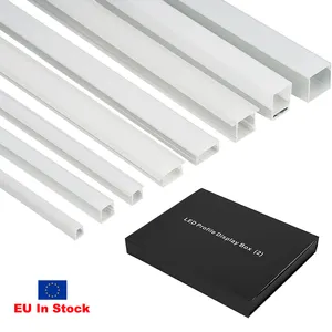 EU Warehouse High Quality Shape Alu Alloy Extrusion Housing Channel Diffused Cover For Lighting Strip Bar Led Profile Aluminum