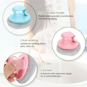 Nouvelle arrivée réutilisable vaisselle lavage fil d'acier inoxydable épurateur éponge récureur - Product Image 6