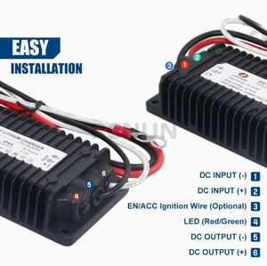 10-36V 12V 24V до 14,6 V 29,2 V 43,8 V 30A 15A 10A DC к DC liFePO4 зарядное устройство держатель предохранителя - Product Image 5