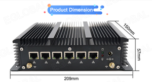 อีโกลบอล อินเทล เซเลรอน 3965U 2 คอร์ 2 เธรด 2MB 6LAN 2LED 2COM SIM รองรับ Win7/8/10 <span class=keywords><strong>WES7</strong></span>/10 LINUX มินิพีซีอุตสาหกรรมทรงพลัง - Product Image 5