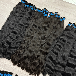 Meilleure qualité doux soyeux 100% non transformés naturel Remy Super Double dessiné brut vietnamien cheveux humains vierge en vrac Extension de cheveux - Product Image 1