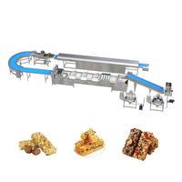 Ligne de production de barres céréalières motorisée entièrement automatique à haut rendement, capacité de 100 kg/h pour barres énergétiques, barres aux noix, barres aux céréales, enrobage au chocolat