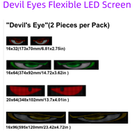 Panneaux LED matriciels flexibles programmables 5V/2A avec contrôle par application, design personnalisé, yeux de démon, panneau LED matriciel publicitaire pour voiture