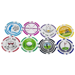 Logo personnalisé couleur marqueur de balle de golf de jeton de poker de 40mm de diamètre - Product Image 1