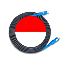 Khusus untuk Pasar Indonesia Kabel Patch Cord Fiber Optik Outdoor Gigabit Single Mode FTTH IP SC/UPC 1m-3m Drop Cable Hitam