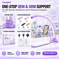 Lampe de bureau demi-lune 3-en-1 OEM ODM 48W avec repose-main et support téléphone, éclairage réglable pour fournisseurs de salons