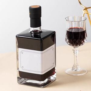 Logo personnalisé <span class=keywords><strong>Noir</strong></span> 500ml 750ml Spiritueux Tequila <span class=keywords><strong>Vodka</strong></span> Brandy Whisky Rhum Gin Liqueur Bouteille En Verre Avec Bouchon <span class=keywords><strong>Noir</strong></span> - Product Image 2