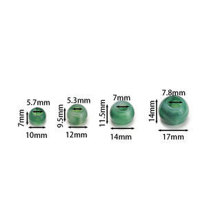 Perles rondes en acrylique à grand trou, taille moyenne, traitement nacré, accessoires de bijoux DIY pour bracelets, colliers, chaînes de téléphone - Product Image 2
