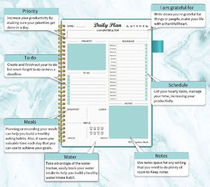 Agenda Personalizada X418 con Logotipo, Planificador Diario, Diario, Cuaderno, Libreta, con Caja - Product Image 3