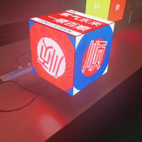 Écran d'affichage LED cube en aluminium moulé sous pression, haute luminosité, étanche, pour extérieur, montage mural, écran publicitaire