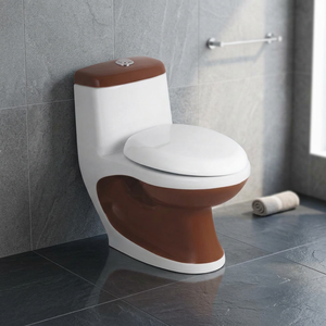 WC monobloc carré en céramique à chasse directe, sanitaires modernes pour salle de bain - Product Image 4