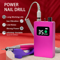 Machine à ongles électrique sans balais en gros, en acier inoxydable, 35 000 tr/min, professionnelle, portable, rechargeable, design en forme de cœur
