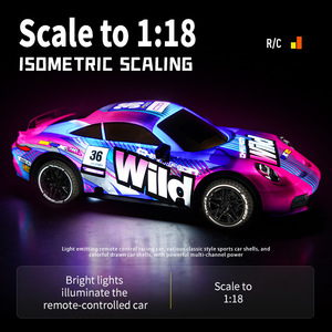 Coches RC 1/18 con Luces, Vehículo Todoterreno con Luz Nocturna, Juguetes para Niños, Coche de Carreras con Control Remoto, Regalo para Niños - Product Image 4