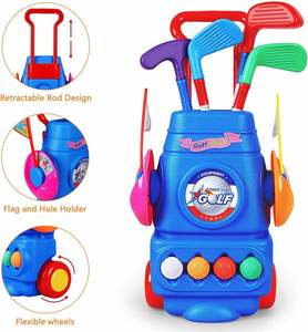 Jouet pour tout-petits, bâtons colorés, 4 balles et 2 trous d'entraînement, ensemble de clubs de golf pour enfants, jouets de sport en plein air, cadeau pour garçons et filles - Product Image 2