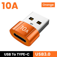Adaptateur USB vers Type-C 10A Femelle vers Mâle, Convertisseur USB3.0 Type-C, Câble de Charge Rapide PD OTG pour Téléphones Mobiles et Ordinateurs Portables, Neuf