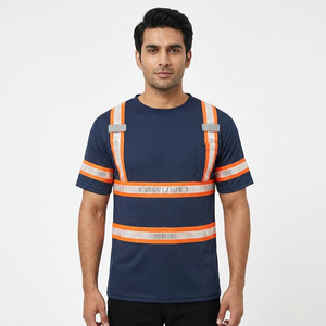 <b>Hi</b> <b>Vis</b> Safety High Visibility Fluorescent Reflective Breathable Polyester/Cotton Unisex Workwear T-<b>Shirt</b> New Design - Product Image 1