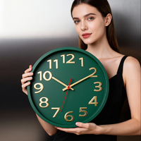 Jam Dinding Angka 3D Besar Warna Beige Tanpa Suara Tanpa Bunyi Tik-tok untuk Ruang Tamu Kamar Tidur Dekorasi Rumah Modern Gaya Nordik Karya Seni Krim Sty