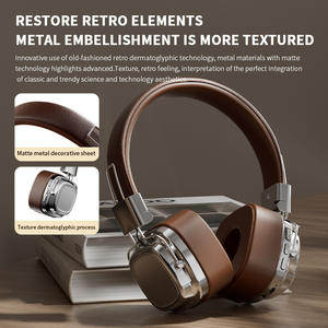 Auriculares Inalámbricos Estilo Retro Americano con Bluetooth 5.3 y Bajos, Compatibles con Teléfonos Móviles y Computadoras con Tecnología JL - Product Image 4