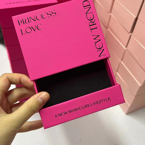 Cajas de regalo rígidas de papel blanco rosa pequeñas de lujo, anillos de almacenamiento de joyería de alta calidad, collares, pendientes, pulseras, lámina cosmética - Product Image 5
