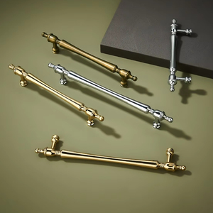 Living room Brass Handle <b>Shoe</b> Cabinet Drawer Pure Copper Handle Simple Gold Single Hole Handle - Product Image 1