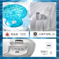 Lampes de table en forme de coquillage, lampes de chevet rêveuses pour chambre à coucher, enceintes Bluetooth portables, machine à bruit blanc pour le sommeil avec miroir de maquillage