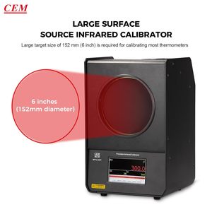 เครื่องสอบเทียบอุณหภูมิอินฟราเรดความแม่นยำสูง CEM T.ax รุ่น BXL-500 ช่วงการสอบเทียบ 35°C ถึง 500°C (95°F ถึง 932°F) ขนาดเป้าหมาย 6 นิ้ว (152.4 มม.) - Product Image 6
